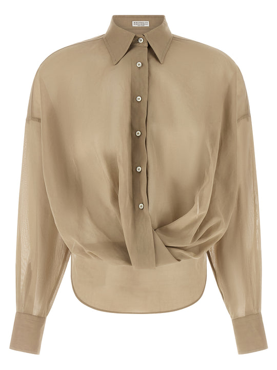 Taffeta Shirt Camicie Beige