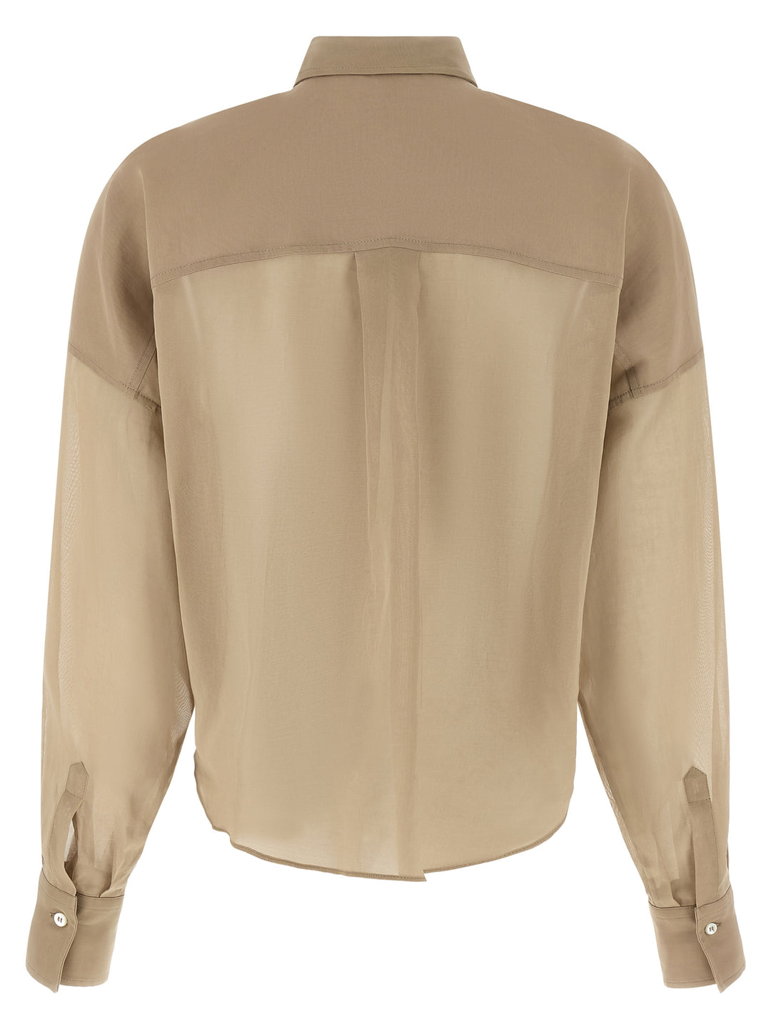 Brunello Cucinelli Taffeta Shirt Camicie - Beige | 0a31d746c4e17fa601d3ccafe7d8378cdc628fa4