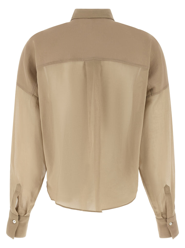 Brunello Cucinelli Taffeta Shirt Camicie - Beige | 0a31d746c4e17fa601d3ccafe7d8378cdc628fa4