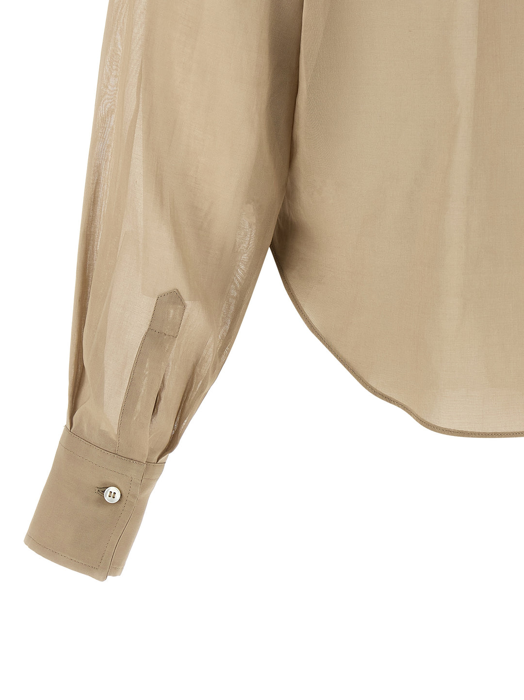 Brunello Cucinelli Taffeta Shirt Camicie - Beige | efac2cb2e3ac2463ccfabb97f0dd97732da9c7ce
