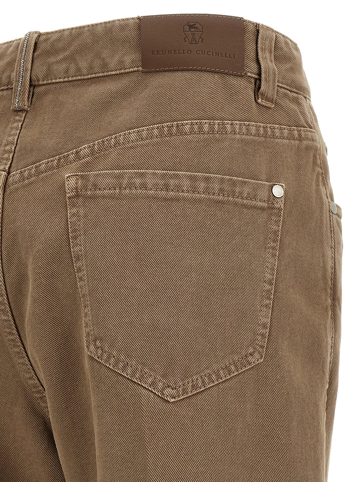 Brunello Cucinelli Denim Pantaloni - Beige | 725971b354ece92a0e3c55f5907918613c16211c