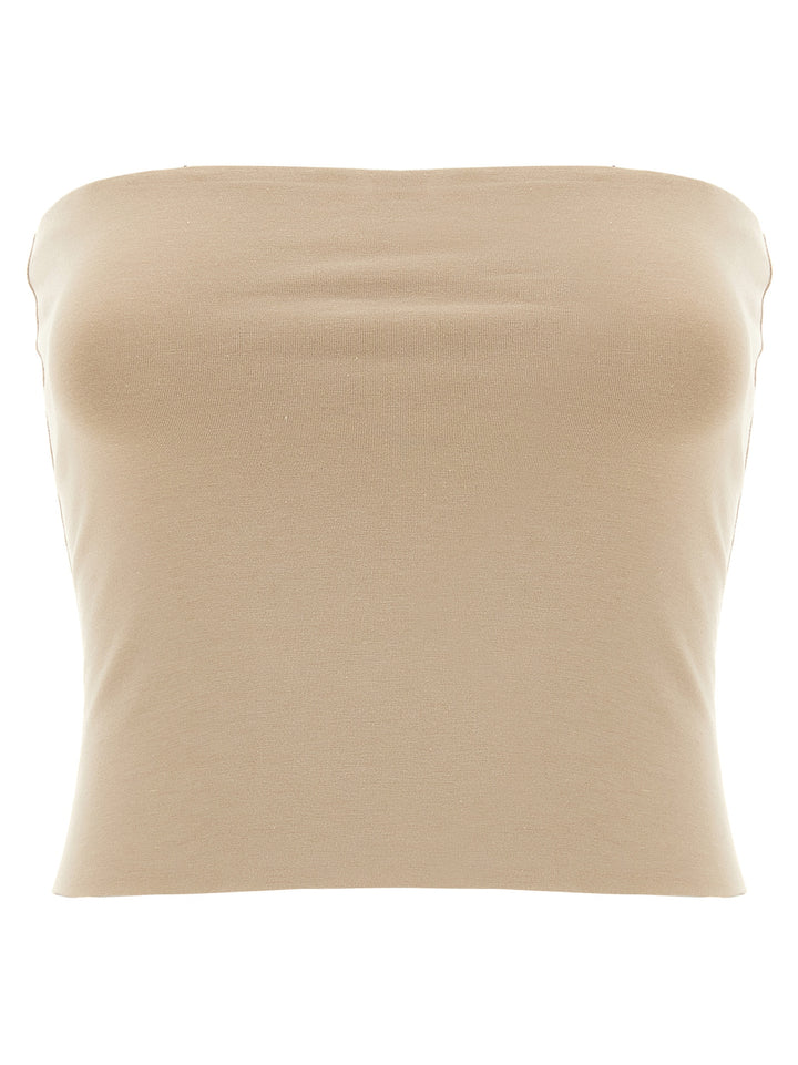 Brunello Cucinelli Band Top Top - Beige | 29bdb35ff843b452a81aded2c876a80b74a97909