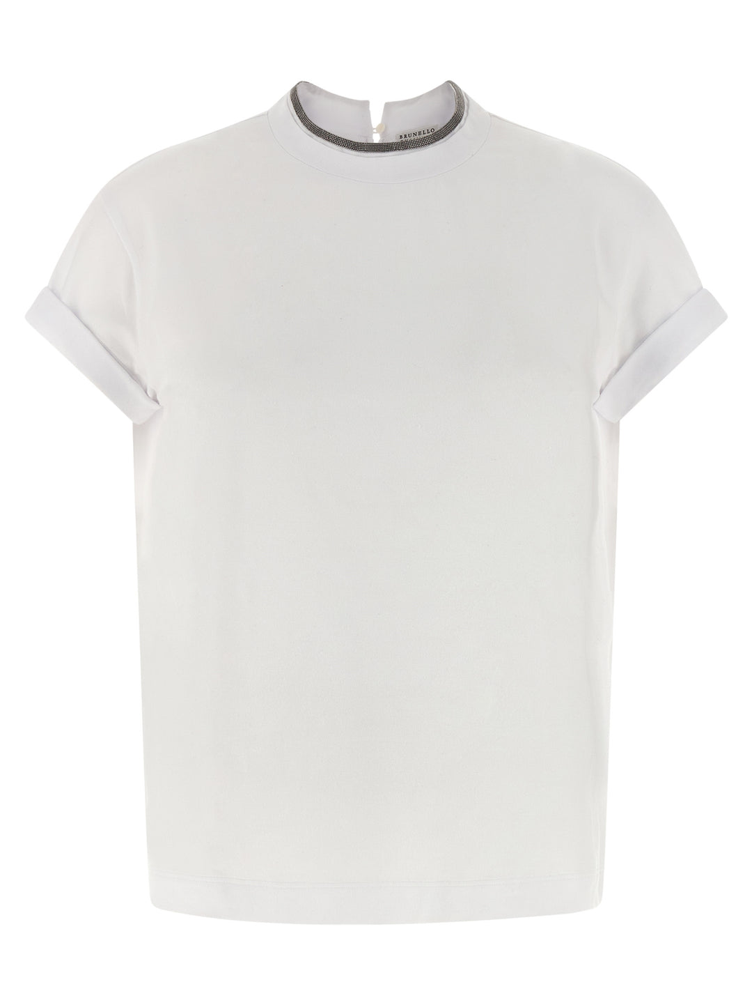 Brunello Cucinelli Monile T shirt - Bianco | e95e257c4fbf8f2050516c3e11d23586a92d49c2