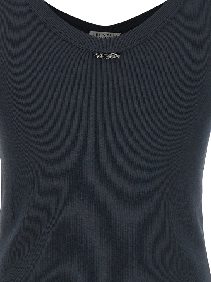 Brunello Cucinelli Monile T shirt - Blu | a89e41c350f268dd6c1b2b5223887a904f5d2fa3