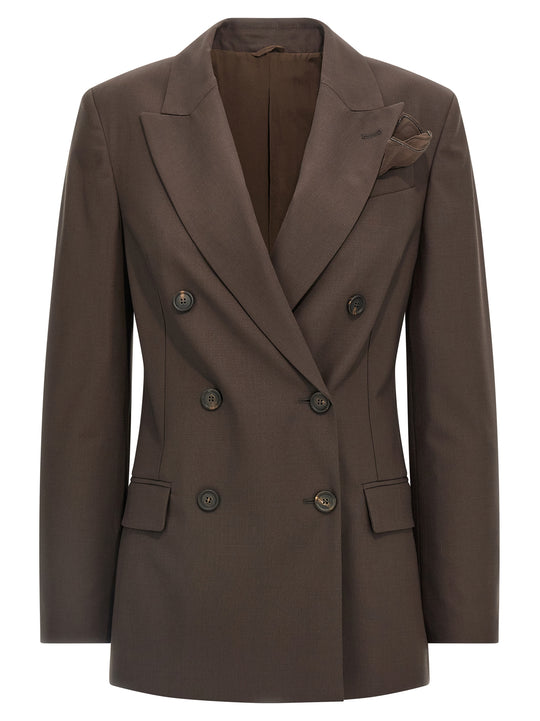 Tropical Luxury Wool Blazer Blazers Marrone