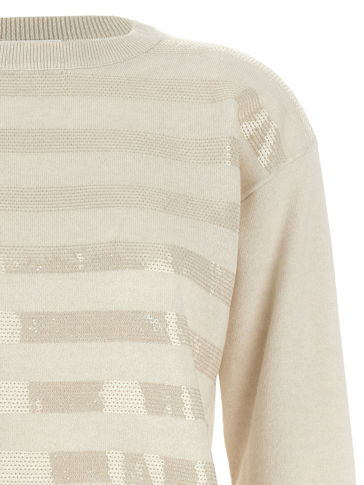 Sequin Sweater Maglioni Bianco