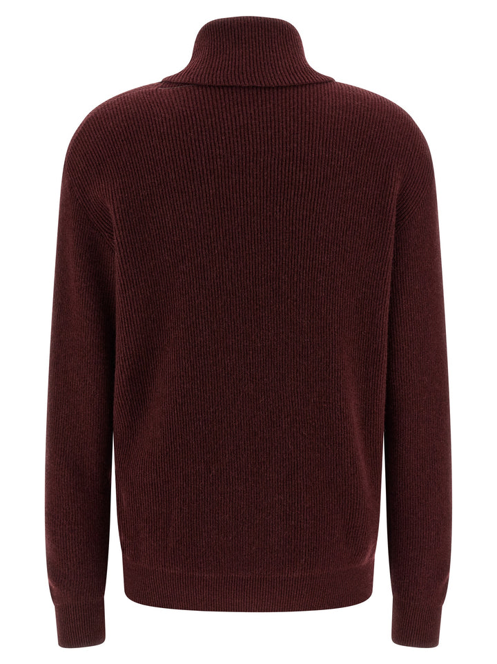 Brunello Cucinelli English Coast Turtleneck Sweater Maglioni - Bordeaux | dba844d4ed6ee918012a5a6b462dda327ae514de