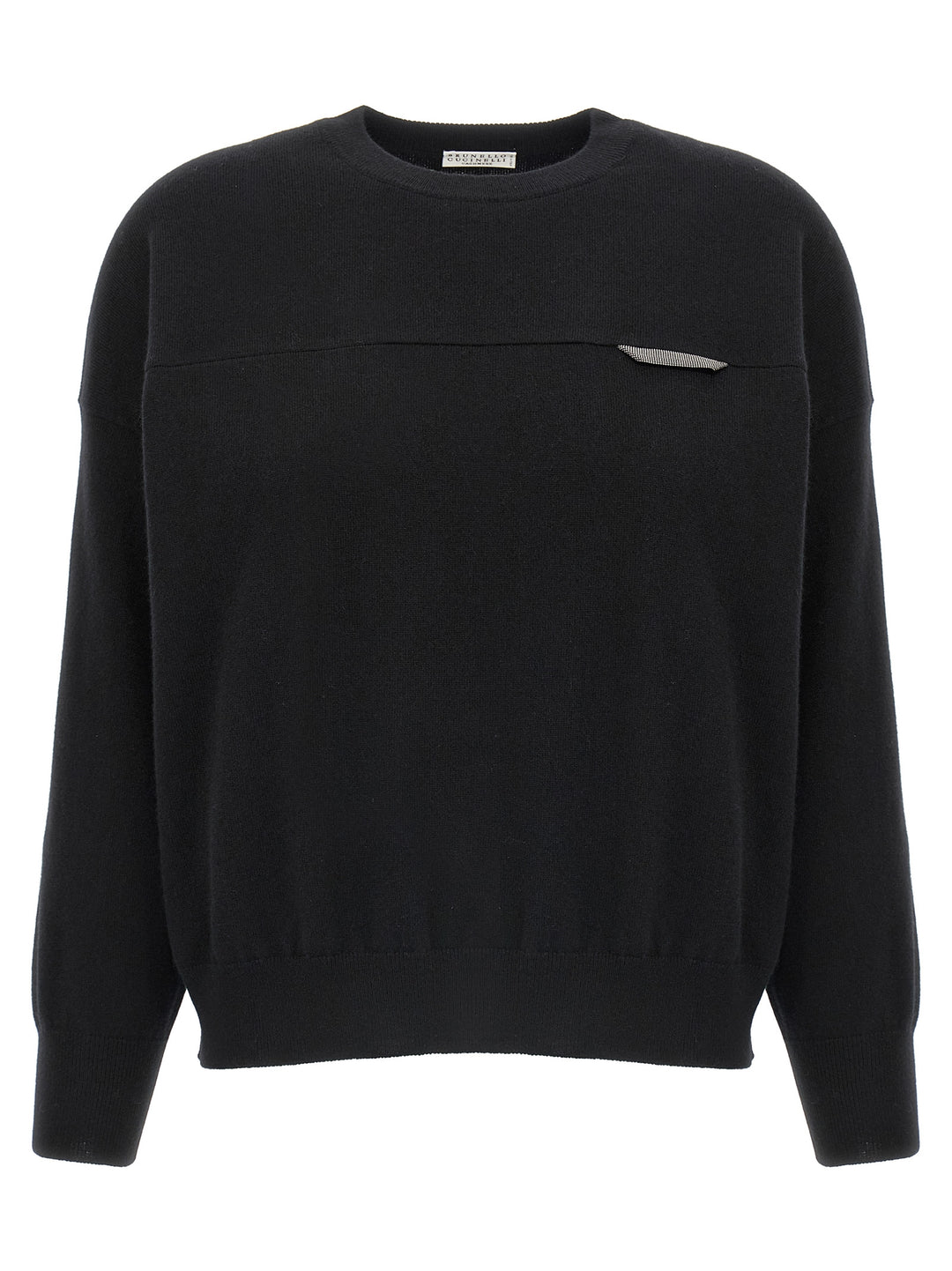 Brunello Cucinelli Monile Crop Sweater Maglioni - Nero | b9837656024327948d1ddfbcfe7571be4f74567b