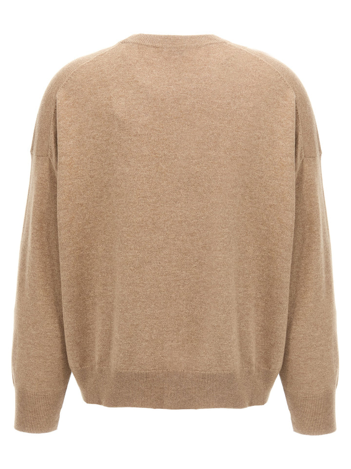 Brunello Cucinelli Monile Crop Sweater Maglioni - Beige | 33ca9b0d05d5d0ec37cb6fc21223c8037c443203