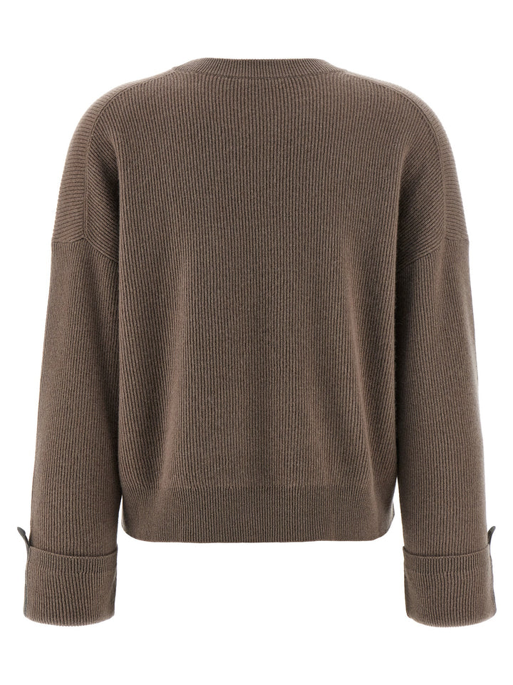 Brunello Cucinelli Cashmere Sweater Maglioni - Beige | 9c26e680018fd843d1dc70931a7047eda5269d30