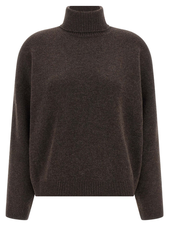 High Neck Sweater Maglioni Marrone