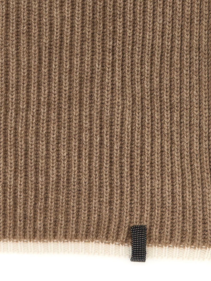 Brunello Cucinelli Monile Cashmere Scarf Sciarpe - Beige | 3e38a44b6c84810fd7eeca989bf757876ad90240