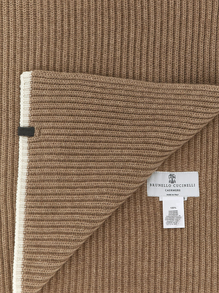 Brunello Cucinelli Monile Cashmere Scarf Sciarpe - Beige | e3b8d7b0b048229d531b9323aa93808b364bbd2a