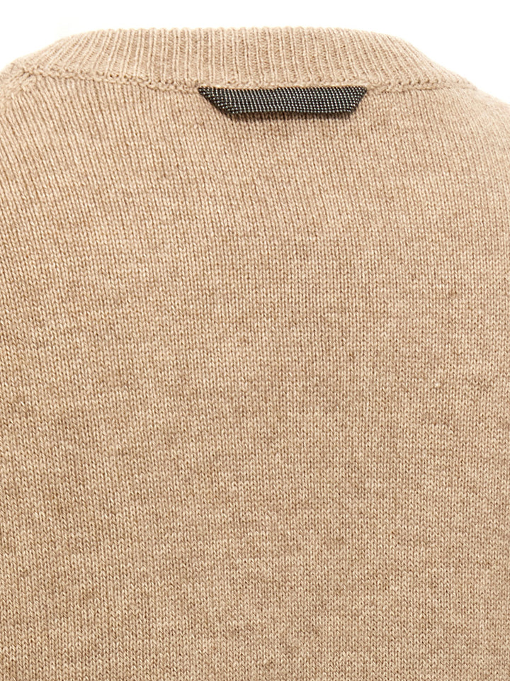 Brunello Cucinelli Monile Sweater Maglioni - Beige | f2115ac90c75419789ee6ac6db53477a421f778d