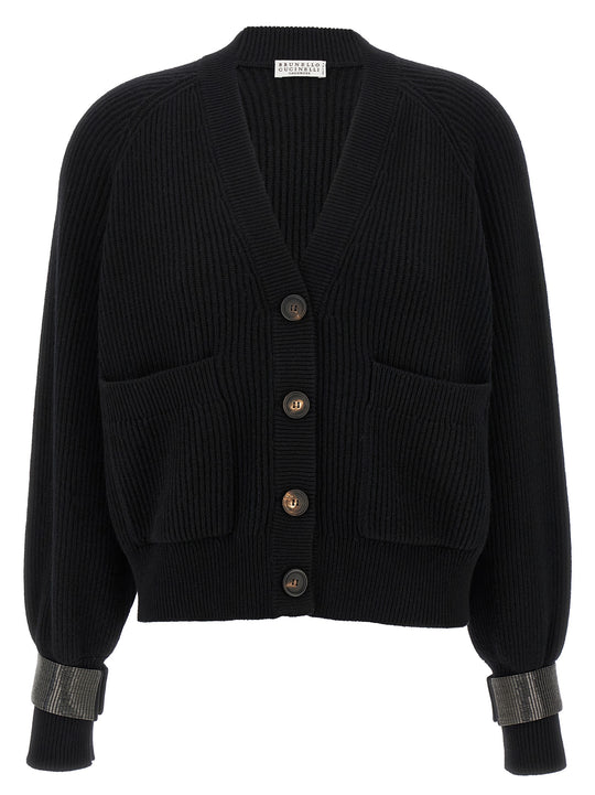 Monile Cuff Cardigan Maglioni Nero