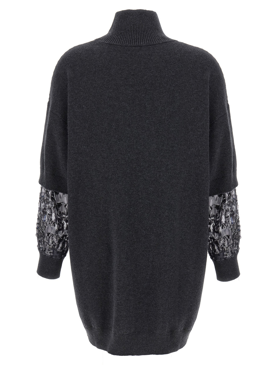 Brunello Cucinelli Sequin Sleeve Dress Abiti - Grigio | 33a2378535e089e28212d7c339d51a18fea3e787