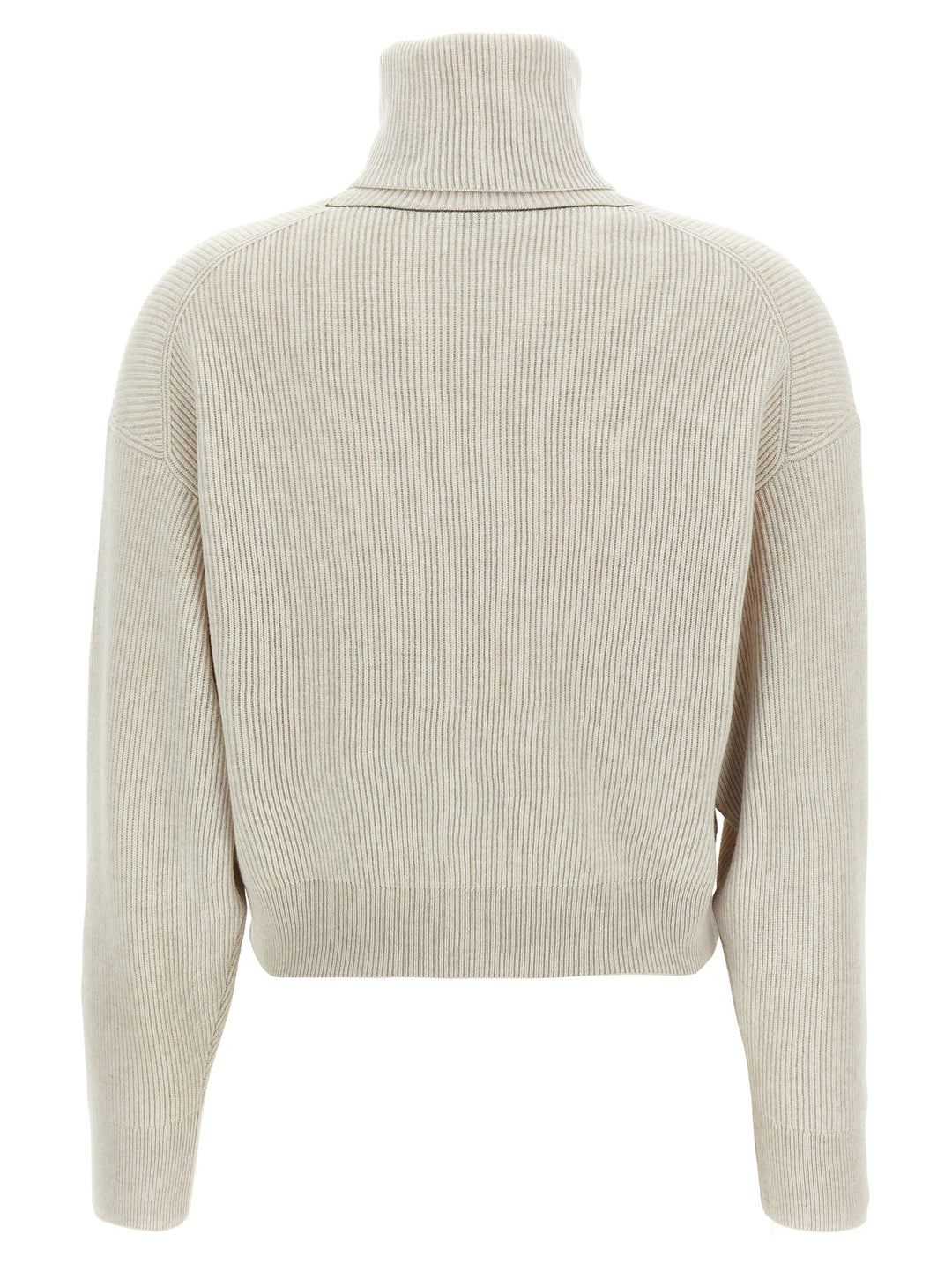 Brunello Cucinelli Ribbed Turtleneck Sweater Maglioni - Beige | a19b0b106f4e8adc549dd0078186a7eda8a748bb