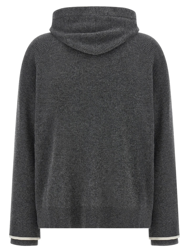 Brunello Cucinelli Hooded Sweater Maglioni - Grigio | c44f52f6875fc775fbcb10c6315b254b8f82f405
