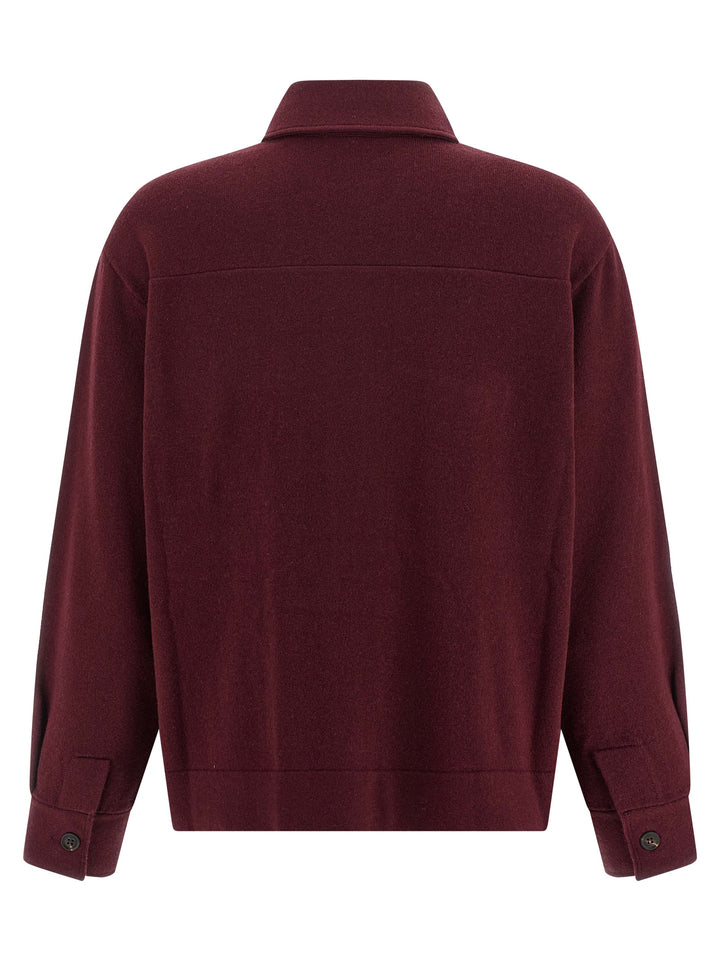 Brunello Cucinelli Knitted Shirt Camicie - Bordeaux | 1073797c5ed80b3233a54109f3ba3272153096b0