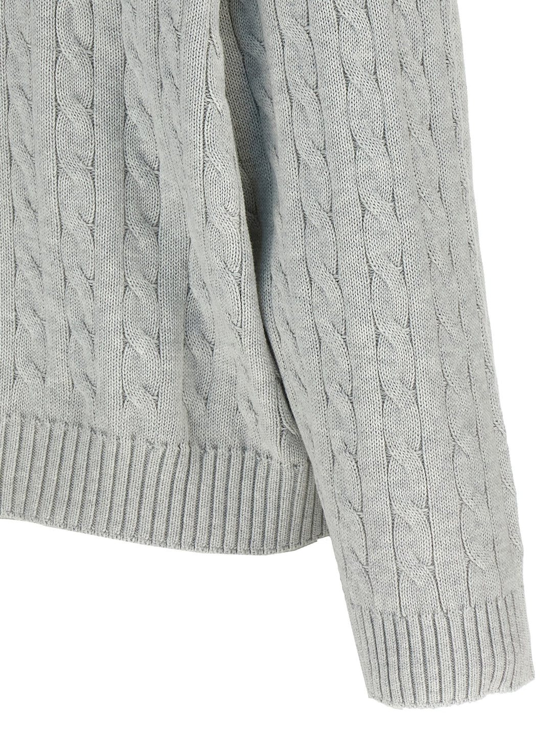 Brunello Cucinelli Cotton Cable Knit Sweater Maglioni - Grigio | 456a59ca8dce14ab6ea9773f0cb53cc80240b441