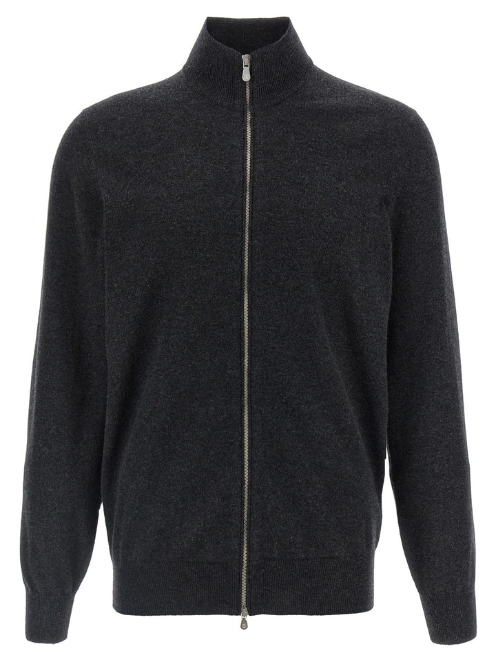 Brunello Cucinelli Zip Cardigan Maglioni - Grigio | a25f946dacd99760a0766b1a59210bd1e4caeb9c