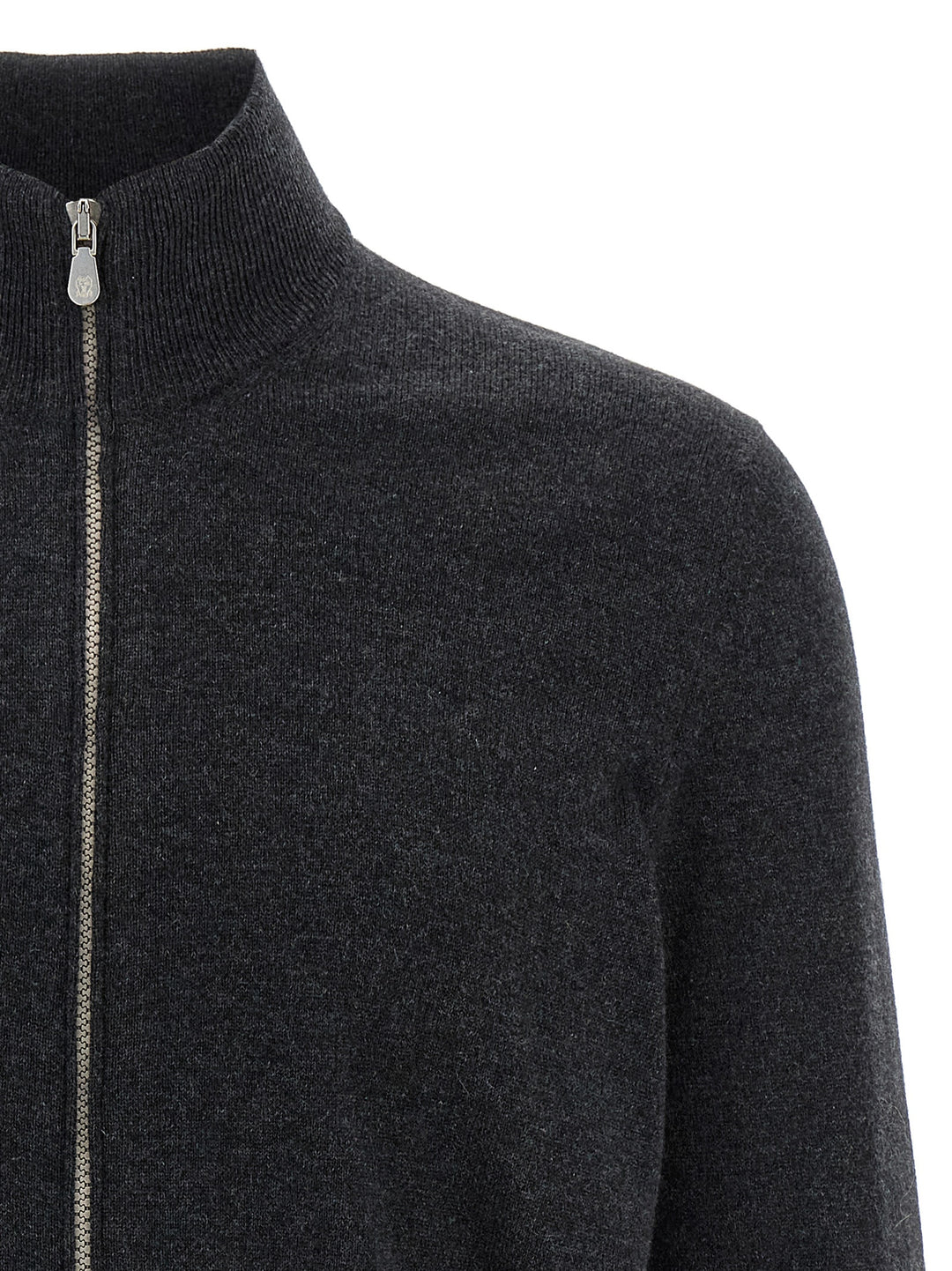 Brunello Cucinelli Zip Cardigan Maglioni - Grigio | 6be3432e7d89f0a2b32d6c24df981d4934c5239b
