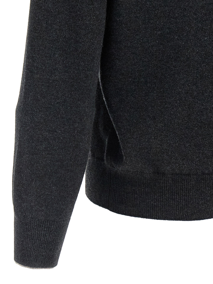 Brunello Cucinelli Zip Cardigan Maglioni - Grigio | 38b0d809cdab1e0b889e3343bac8f7f1e2725943