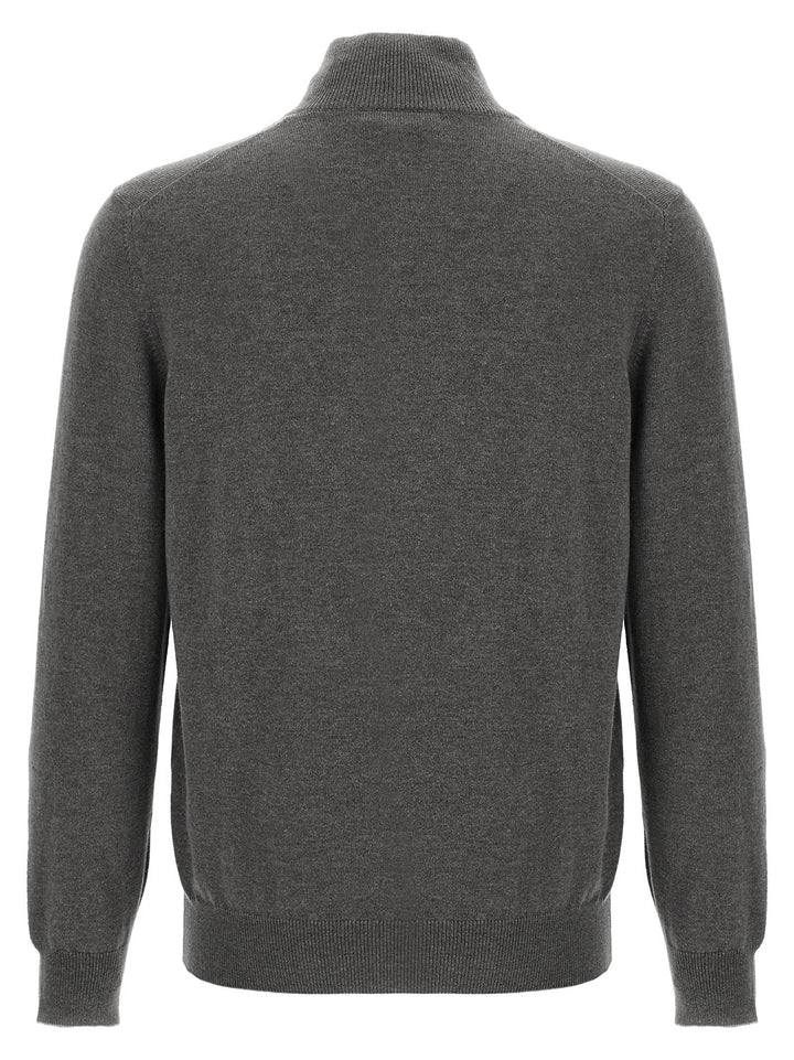 Brunello Cucinelli Half-Zip Sweater Maglioni - Grigio | 9f93c0a4ddbf66d40f4686ee0a6c67504832be77