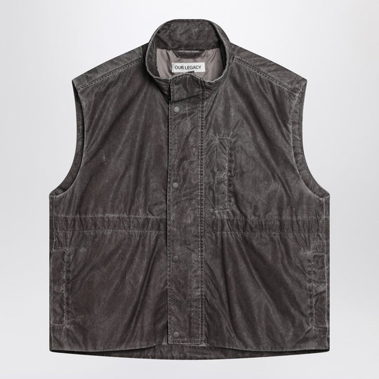 Firm Brown Vest With Vintage Effect