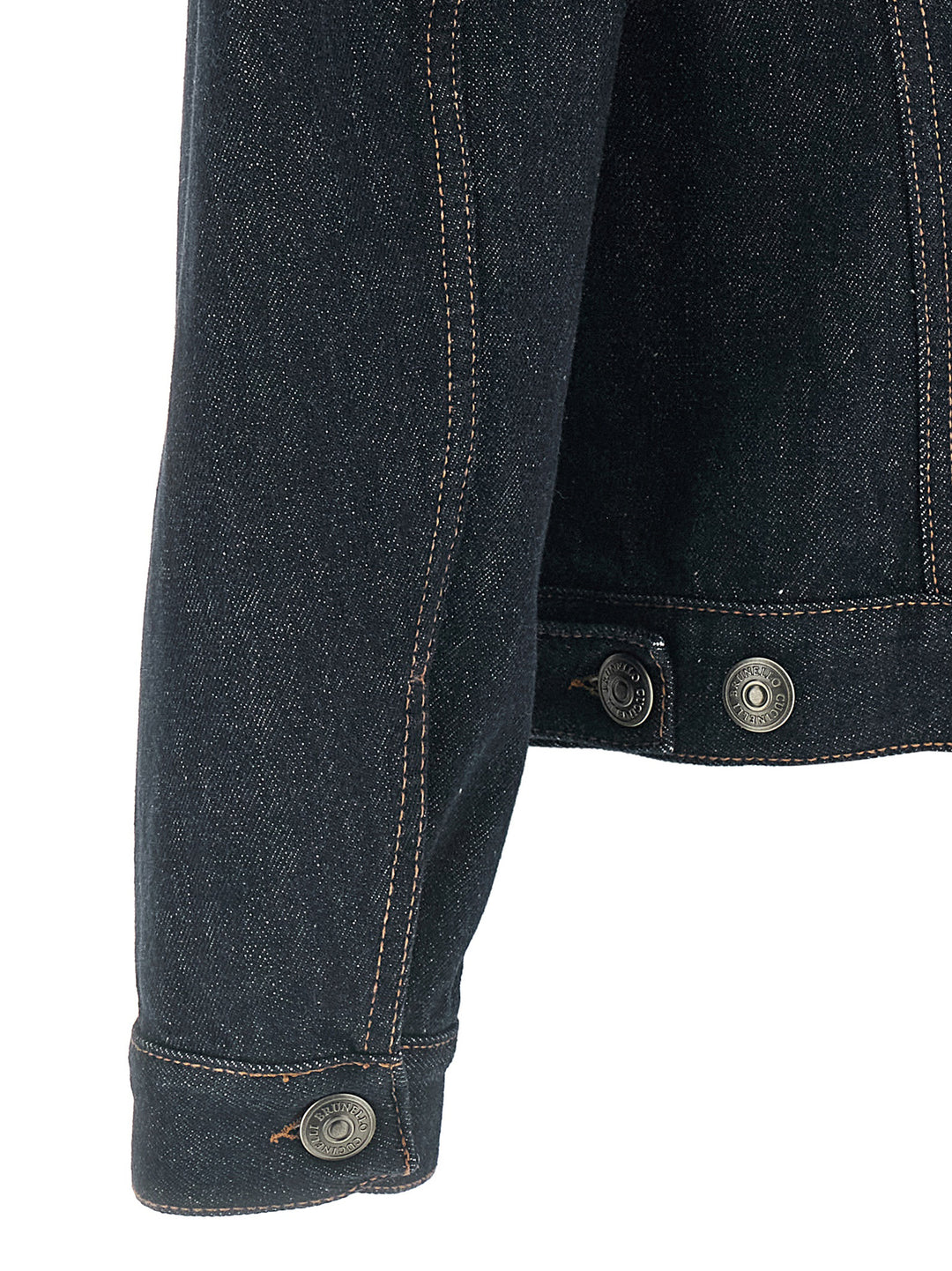 Brunello Cucinelli Denim Jacket Puffer Jackets - Blu | 7e72f83dcd14d6f0c1b7aaadd1b470a438ad948d