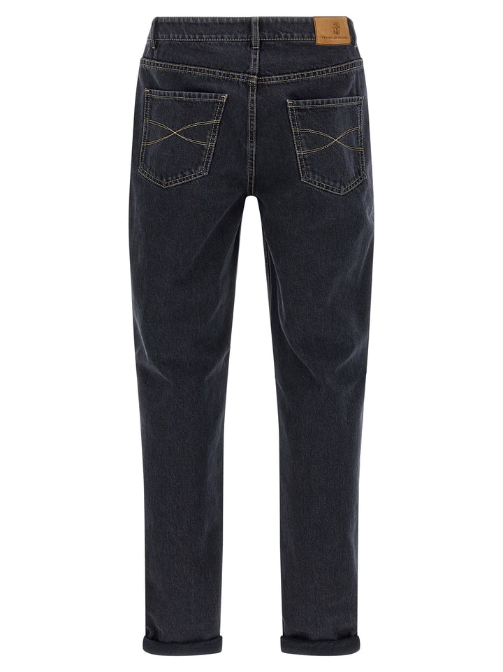 Brunello Cucinelli Garment-Dyed Jeans - Grigio | 4a8b7aac6cf55e5d6a05e2df8ccf383d0c8d205b