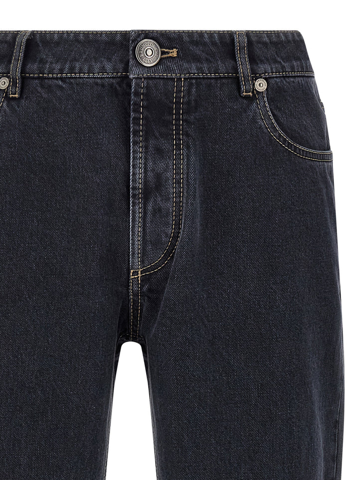 Brunello Cucinelli Garment-Dyed Jeans - Grigio | 2c21b6cb28ce03b6fe85f6633f887038384809da