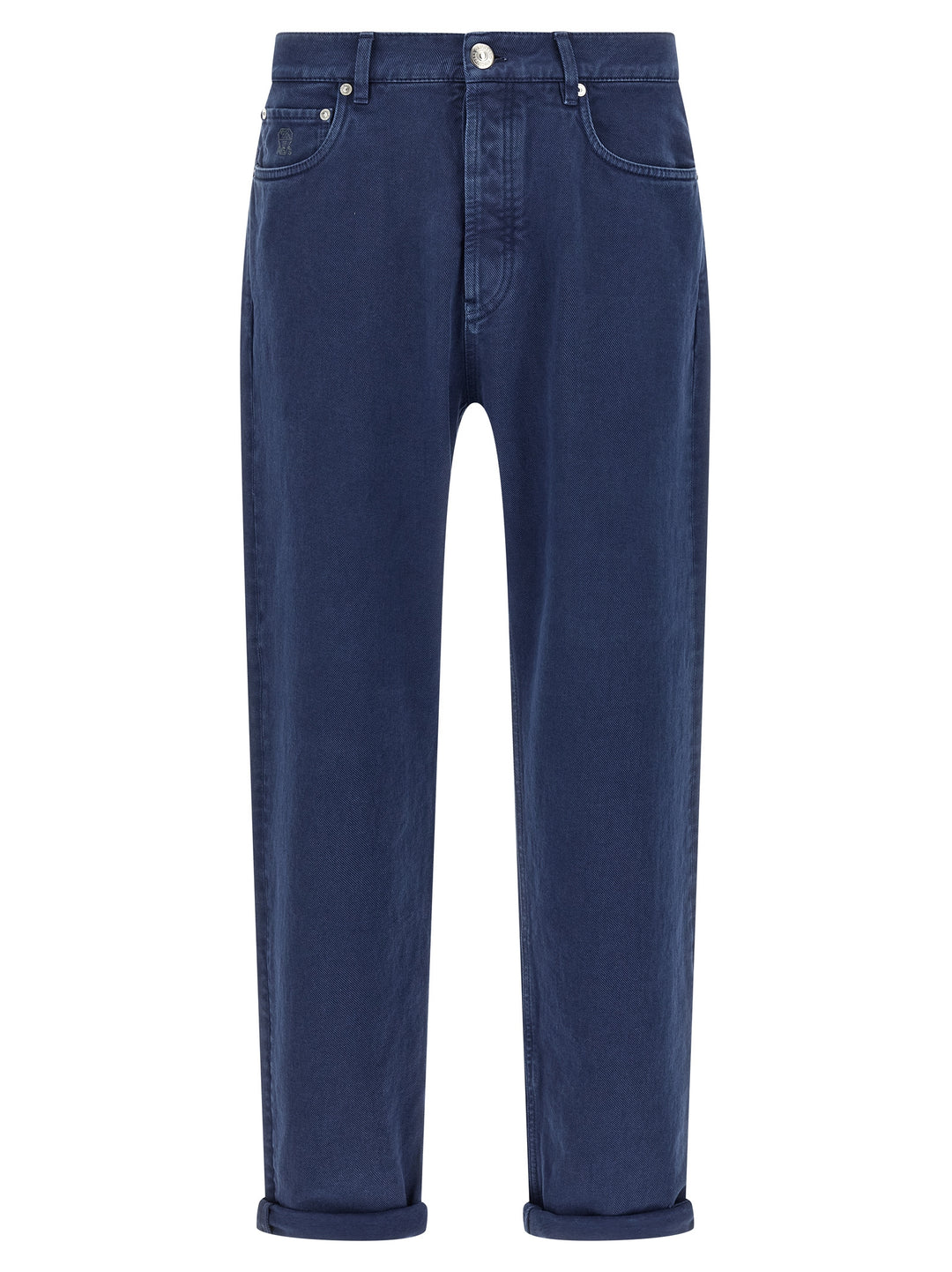 Brunello Cucinelli Garment-Dyed Denim Jeans - Blu | f66f78922e077c4f427fdf5a1b6345c931748937