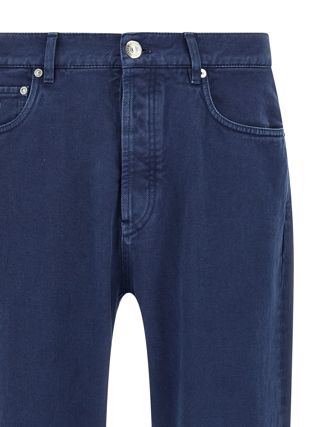 Brunello Cucinelli Garment-Dyed Denim Jeans - Blu | 8847f43a81e8308379a2d6b792a53c9f3beccb5c