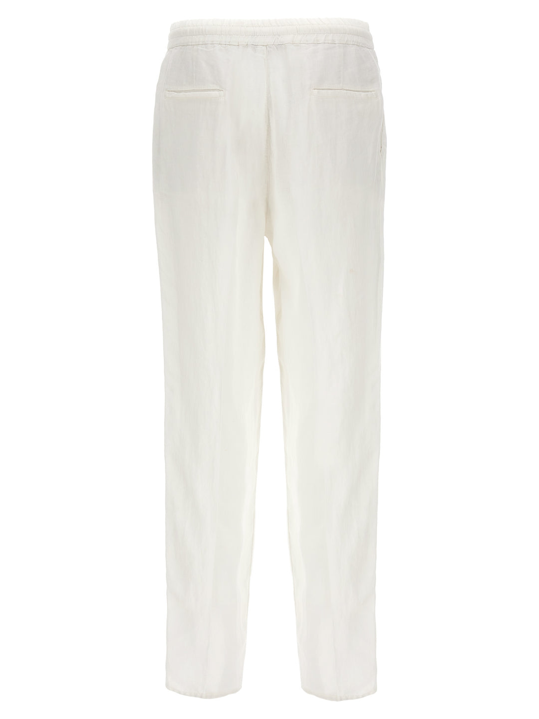 Linen Pence Pantaloni Bianco