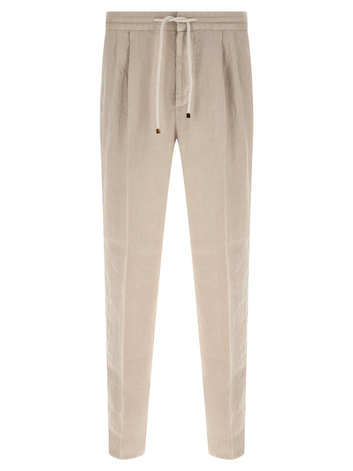 Brunello Cucinelli Linen Trousers Pantaloni - Beige | 5c7c3514b5d2c727b1a5f0d93eb47a6277875e0b
