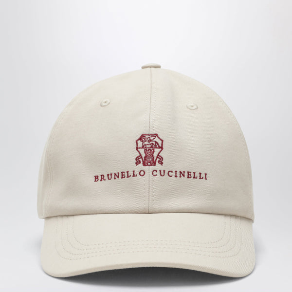 Sand-Colored Baseball Cap In Cotton