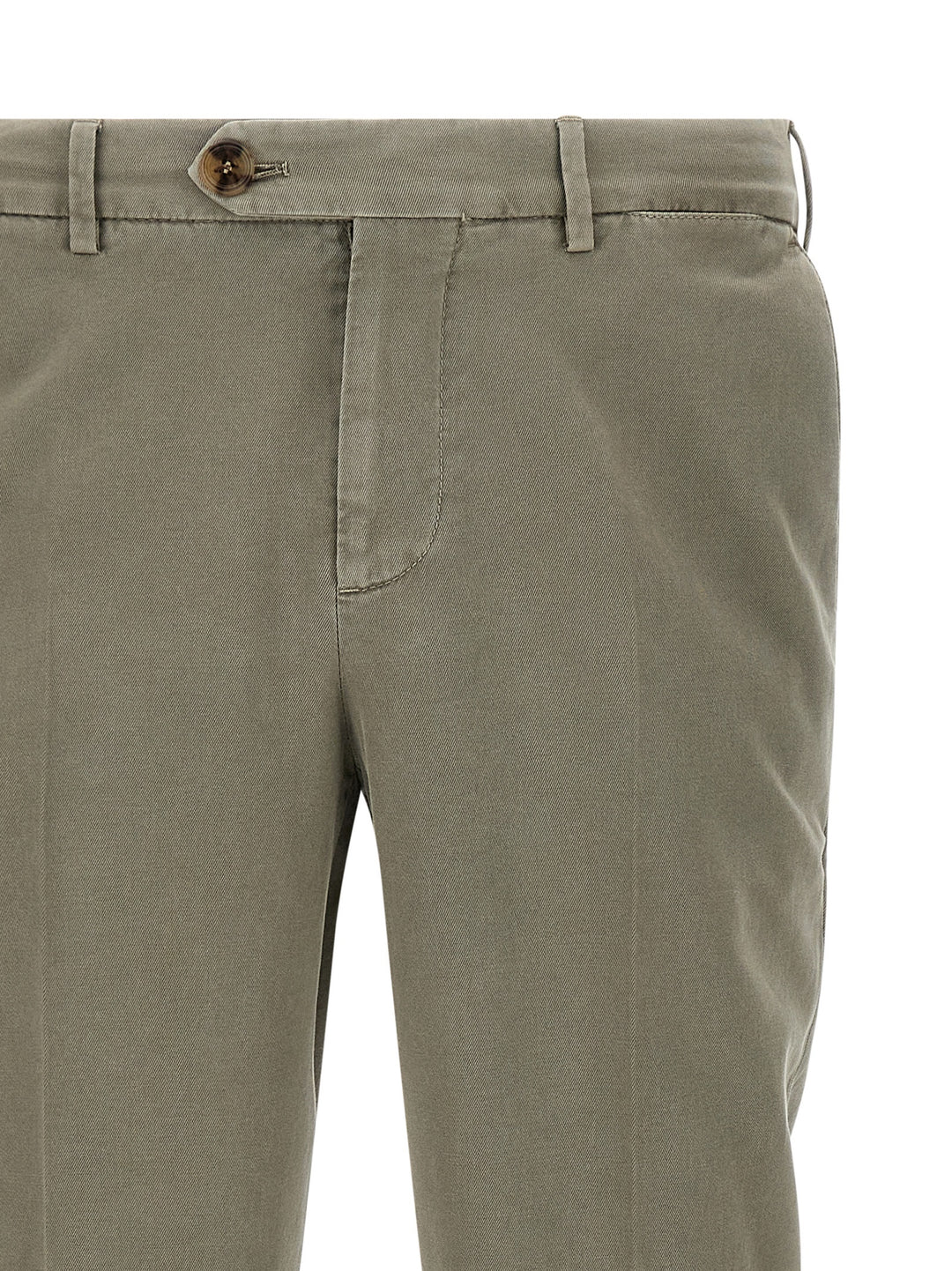 Brunello Cucinelli Cotton Trousers Pantaloni - Verde | 2d4917f9fc67323969aa36f298bf39a33f69c591