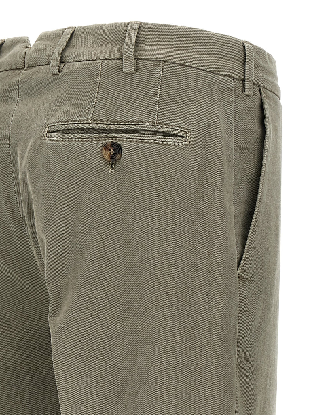 Brunello Cucinelli Cotton Trousers Pantaloni - Verde | f3a2a93bf54aa9bfaa6ba7cad6a7eccd02f1bfa5