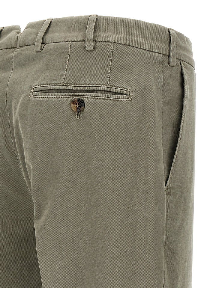 Brunello Cucinelli Cotton Trousers Pantaloni - Verde | f3a2a93bf54aa9bfaa6ba7cad6a7eccd02f1bfa5