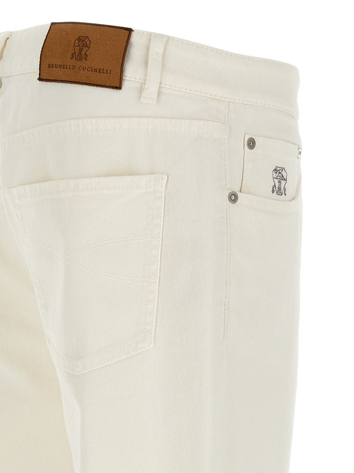 Brunello Cucinelli Traditional Fit Jeans - Bianco | c37bfc2e634aa7783ffb20a70418020df6bb68ca