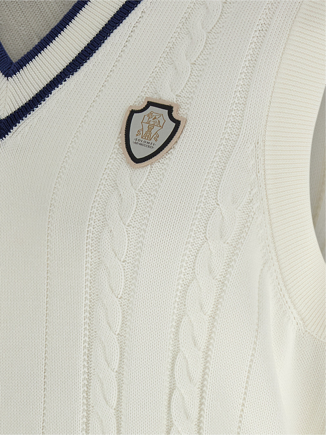 Brunello Cucinelli Cotton Braided Vest Gilet - Bianco | 31b83fea043ef8dbe60cf75a19889b7f540e766a