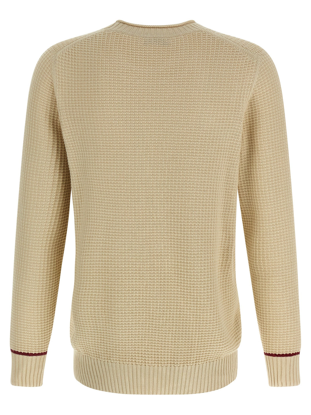 Brunello Cucinelli Waffle Stitch Cotton Sweater Maglioni - Beige | ad6b63476c6aedf24a289dec95cf74b00b600955