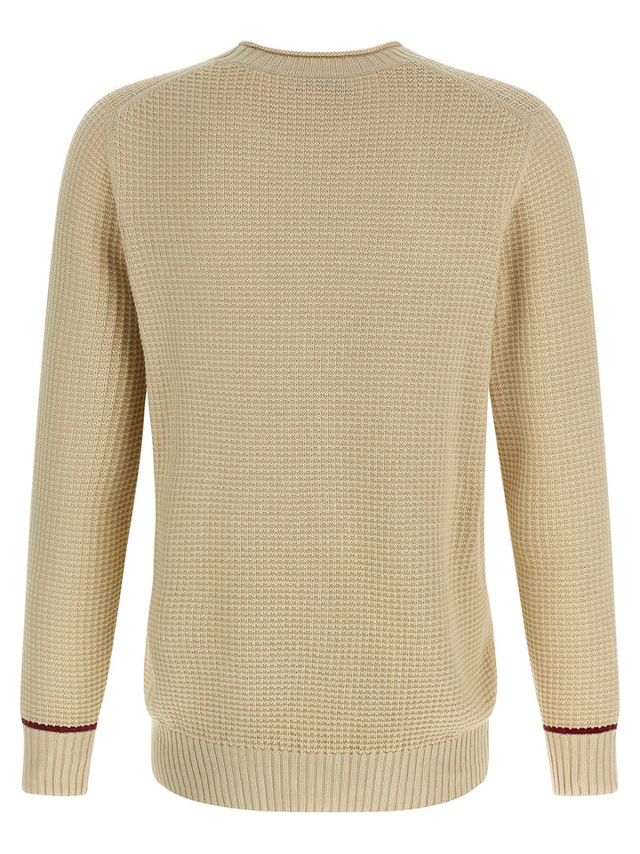 Brunello Cucinelli Waffle Stitch Cotton Sweater Maglioni - Beige | ad6b63476c6aedf24a289dec95cf74b00b600955