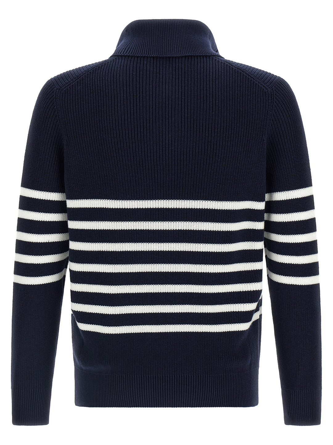 Brunello Cucinelli English Half-Ribbed Sweater Maglioni - Blu | af30620e0f96124f1d9682a7e29b88a9006fbe1d