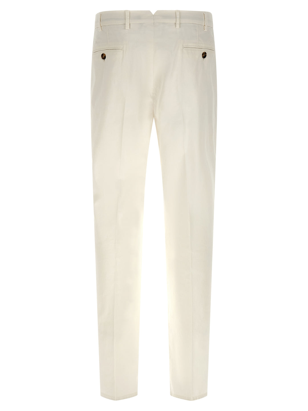 Brunello Cucinelli American Pima Cotton Pantaloni - Bianco | e4f8b3324e074a9036a0da9c9ca439e455cd8c4d