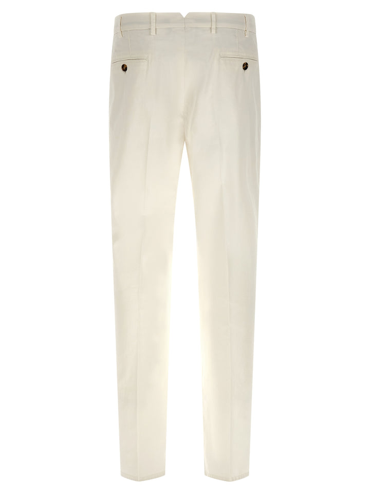 Brunello Cucinelli American Pima Cotton Pantaloni - Bianco | e4f8b3324e074a9036a0da9c9ca439e455cd8c4d