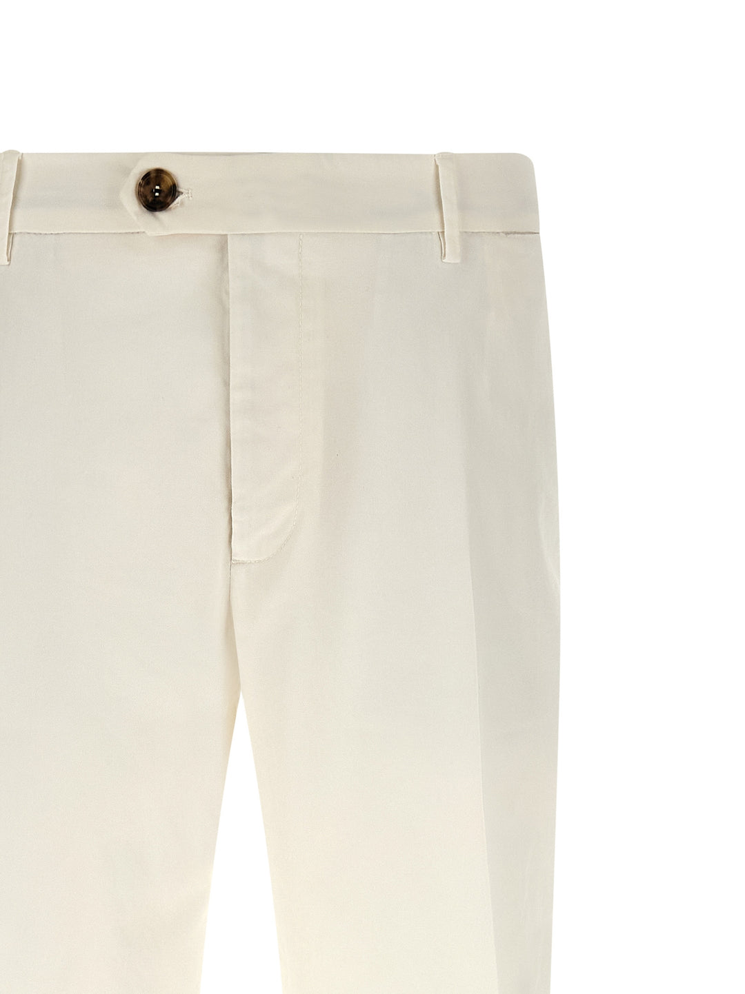 Brunello Cucinelli American Pima Cotton Pantaloni - Bianco | ff7049b73709f51c037c9ffa3b9576ab0ebd8383