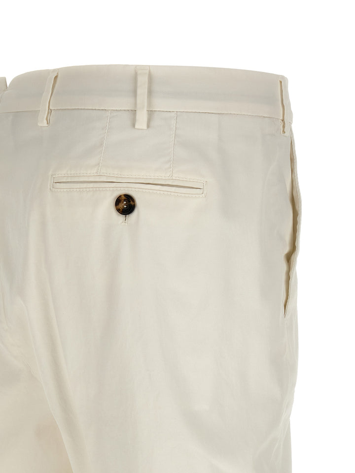 Brunello Cucinelli American Pima Cotton Pantaloni - Bianco | d98a40b6d2d58c1dd4ed109d7e15dfdfade78323