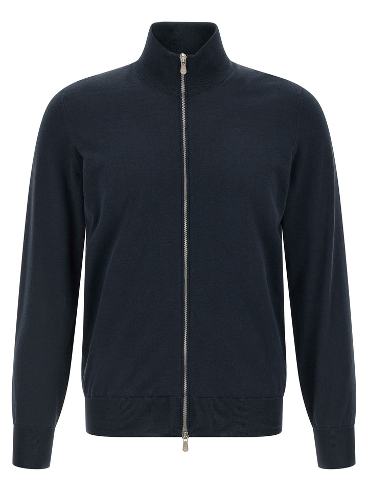 Brunello Cucinelli Cotton Cardigan Maglioni - Blu | eec4c9335445b779abe59aa0904360be3787c312